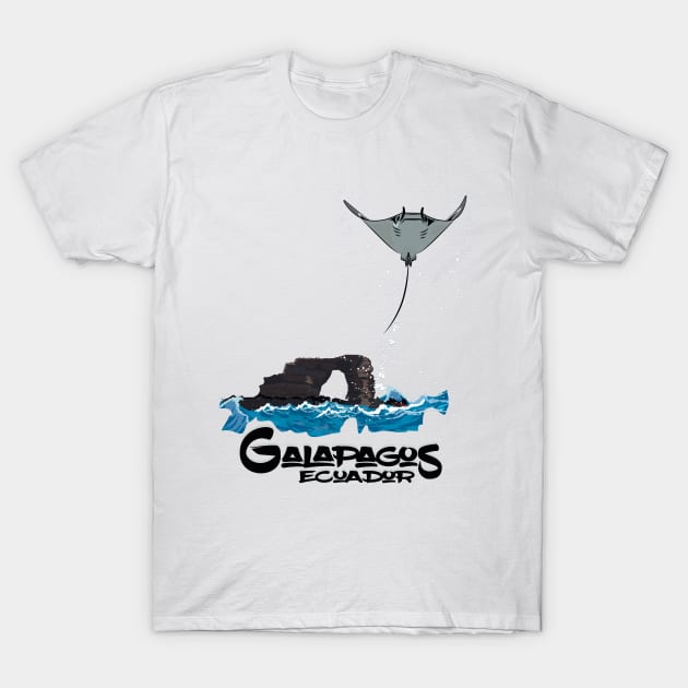 Galapagos Mantarraya Stingray T-Shirt by leeloolook